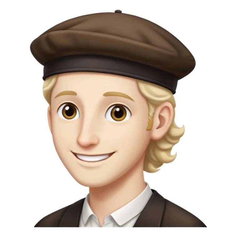 Jew with long nose and side curls but make it comically Jewish  sticker