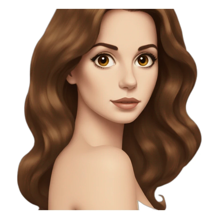 Lana del rey with brown hair sticker