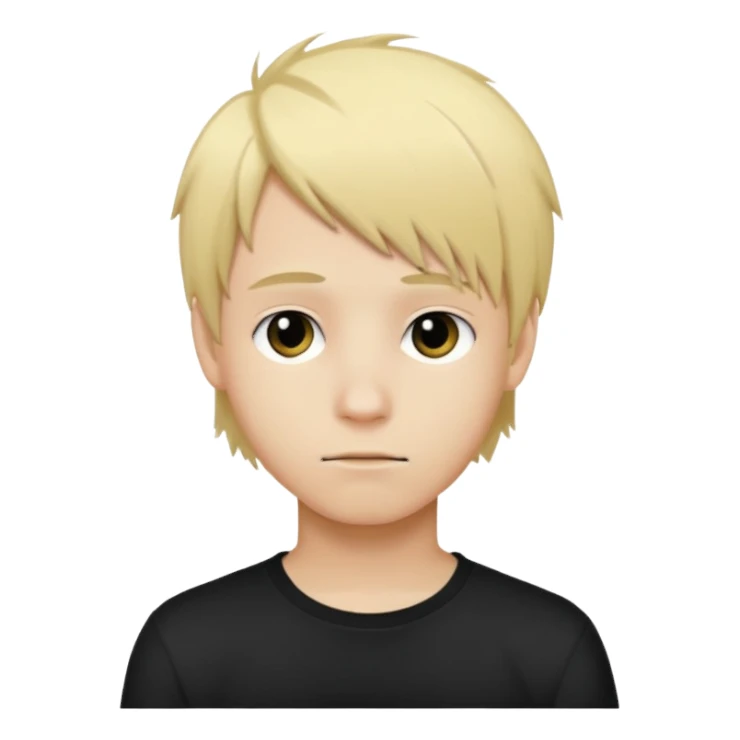 boy teen with blonde emo hair sticker