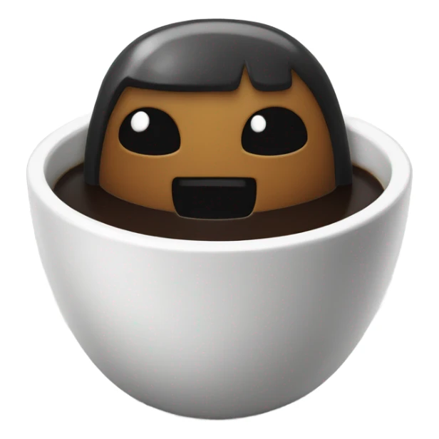 black sugar boba in a small bowl sticker