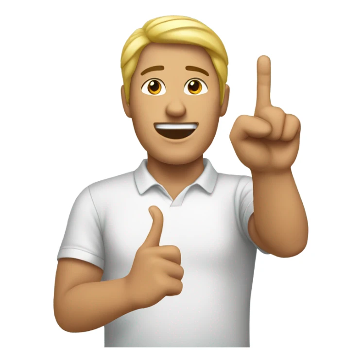 Men doing the victory Symbol whith Fingers  sticker