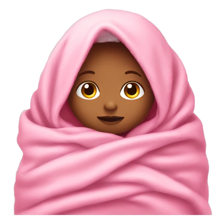 a little baby wrapped in pink blanket sticker