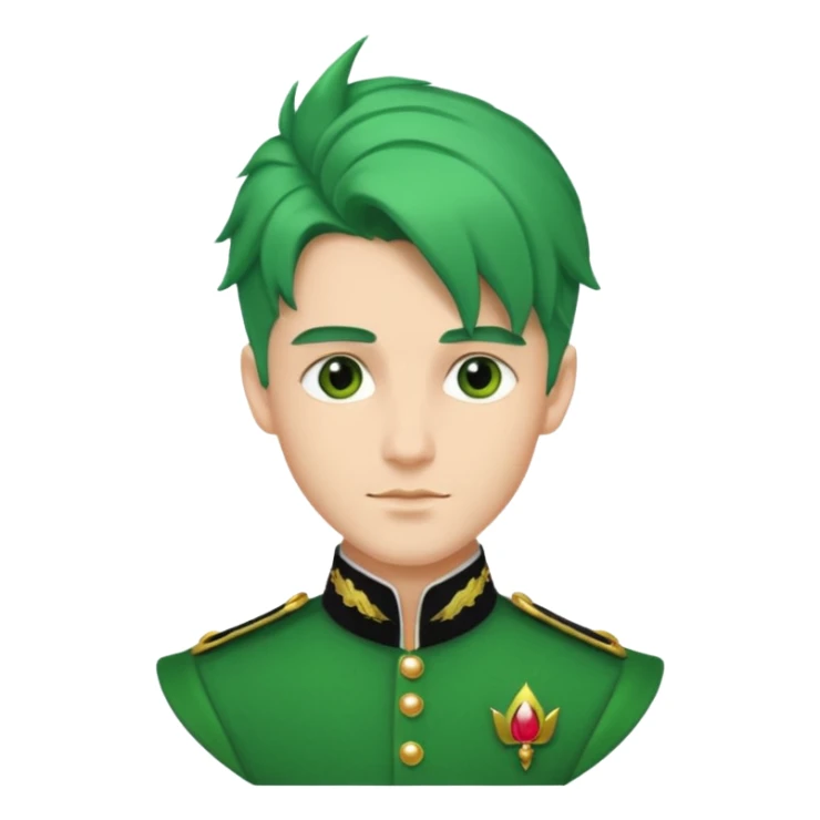 royal prince with green hair sticker