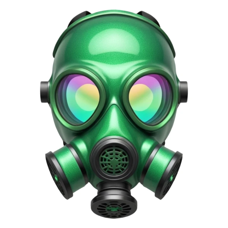 glitter green viper valorant gas mask sticker