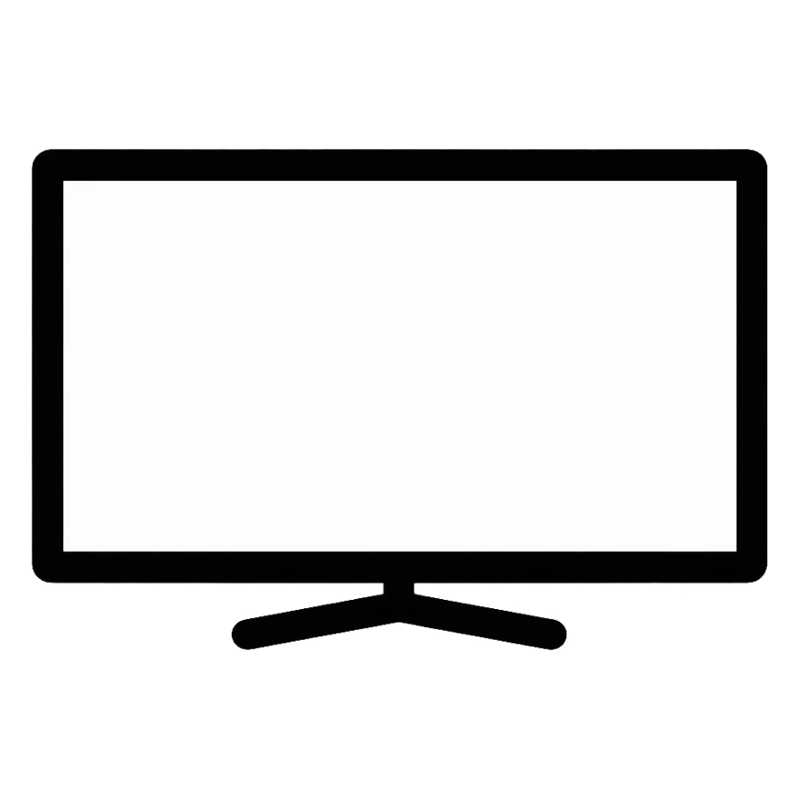 flat plasma TV screen with stand sticker