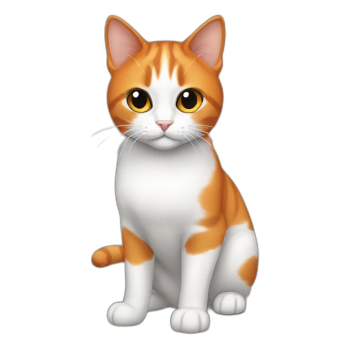 Orange, black and white female cat sticker