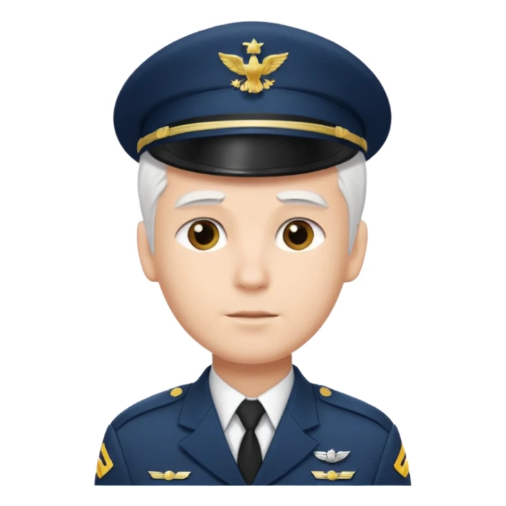 male soldier white hair style sticker