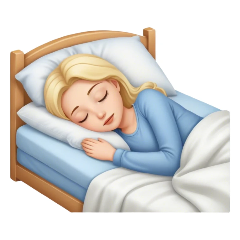 Beautiful girl sleeping in bed sticker