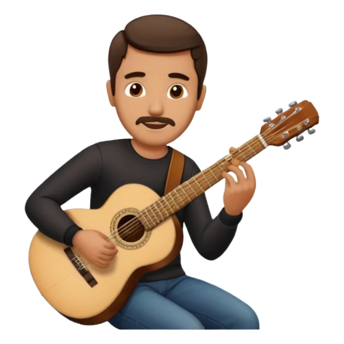 Spanish man playing guitar emoji sticker