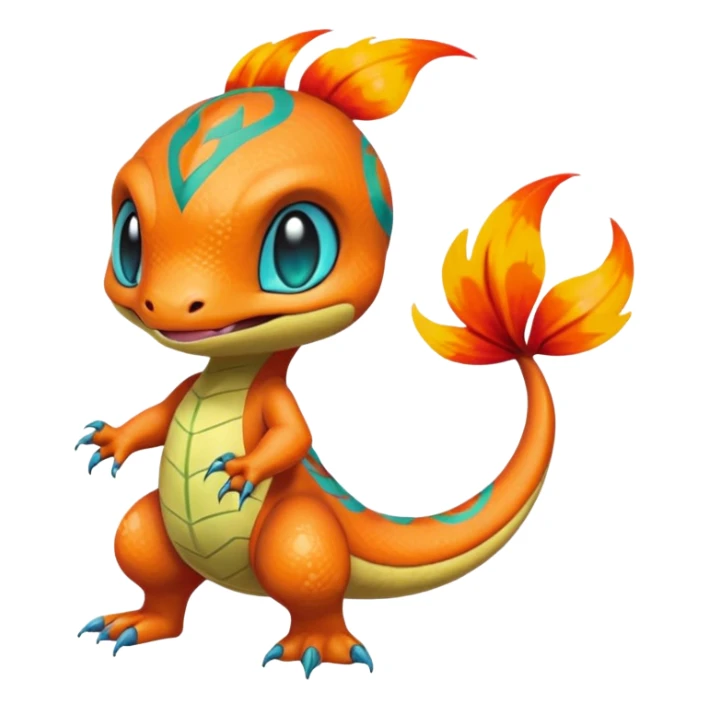 Colorful Exotic Meloetta-Charmander-Virizion-Venom-Stitch-Fakémon-creature-hybrid sticker