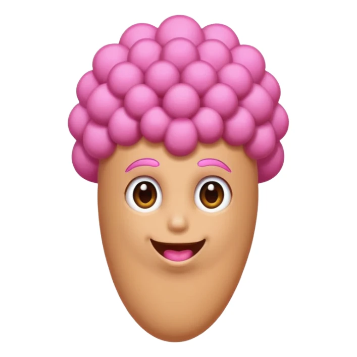 hand on big penis with pink tip and hair balls sticker
