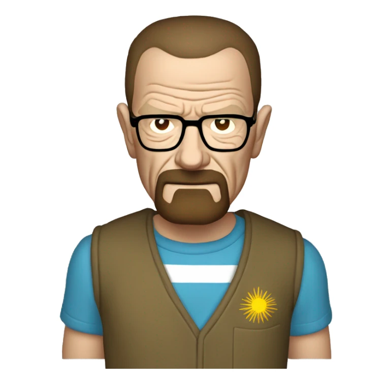 walter white con camiseta de argentina sticker