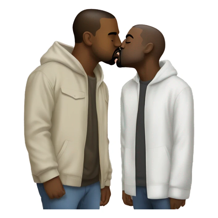 kanye west kissing kanye west sticker