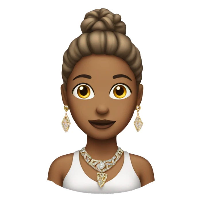 girl in car with jewelry sticker