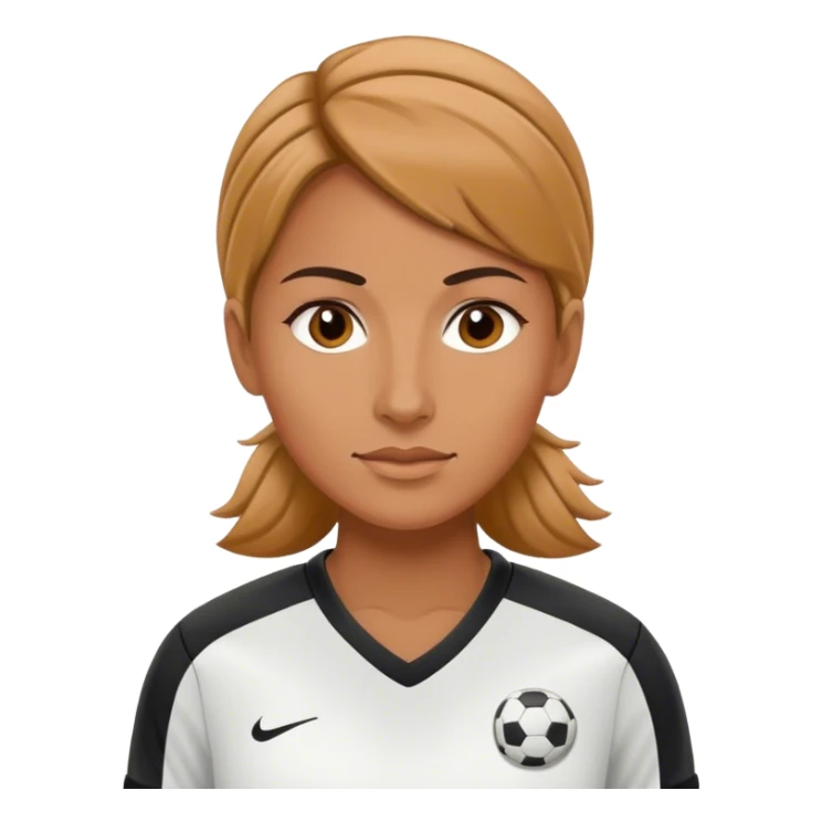 female soccer coach with coach wear sticker