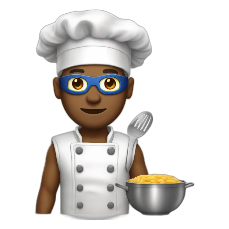 Chief cook white skin dressed as a super hero sticker