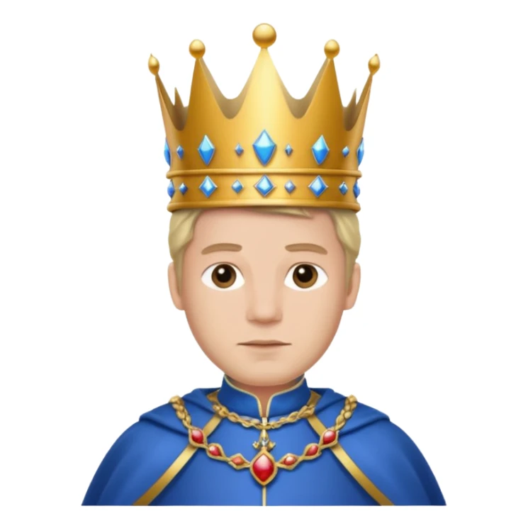 king with crown and blue outfit sticker