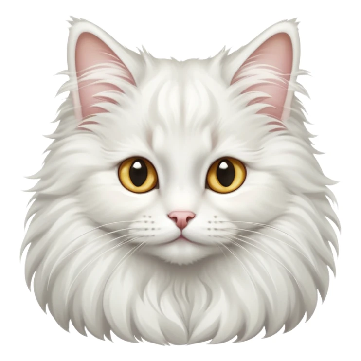 White Norwegian forest cat with long fluffy fur, bushy tail, large tufted ears and bright eyes sticker