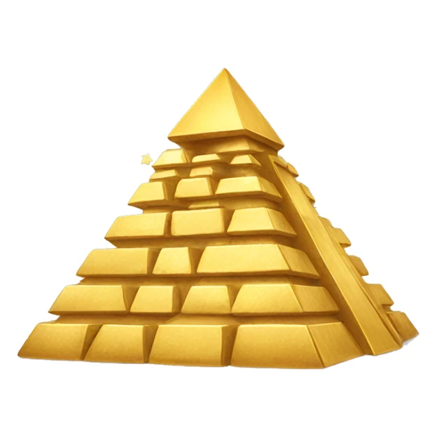 Golden Pyramid with 6 Gold Stars sticker