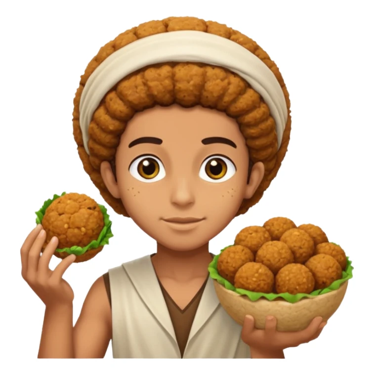 make me an egyptian boy with falafel sticker