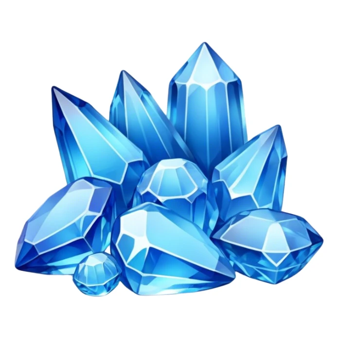 blue cristal small pile sticker