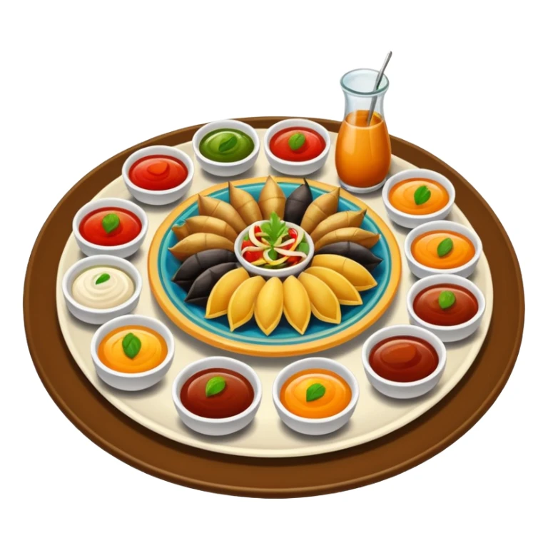 A plate of exotic food sticker