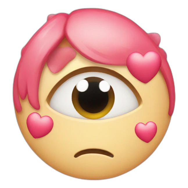 Un mono con ojos de corazones  sticker