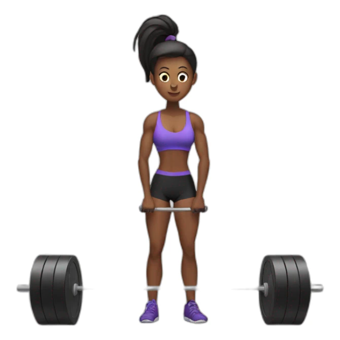 woman deadlift sticker