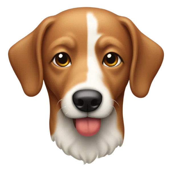 Un perro salchicha color café con un lazo sticker