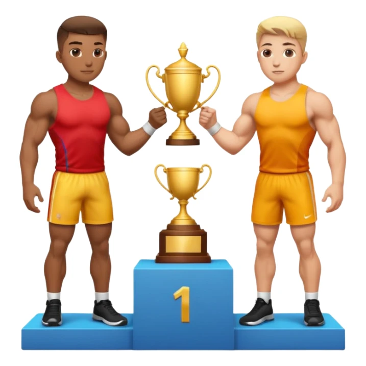 Versus / Duel : deux joueurs + VS, trophée/podium, ou deux écrans avec même objectif. sticker