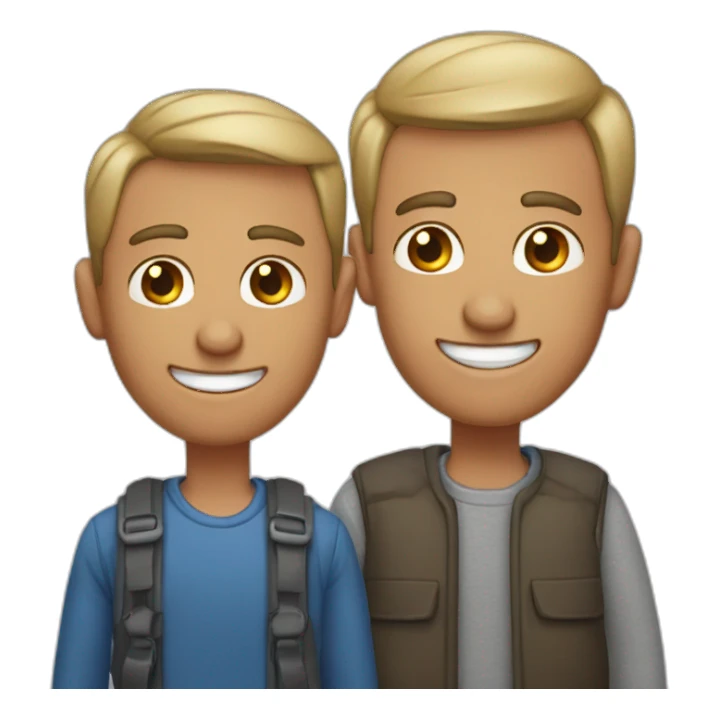 Gay couple with guy from 45 years old and guy from 58 years old sticker