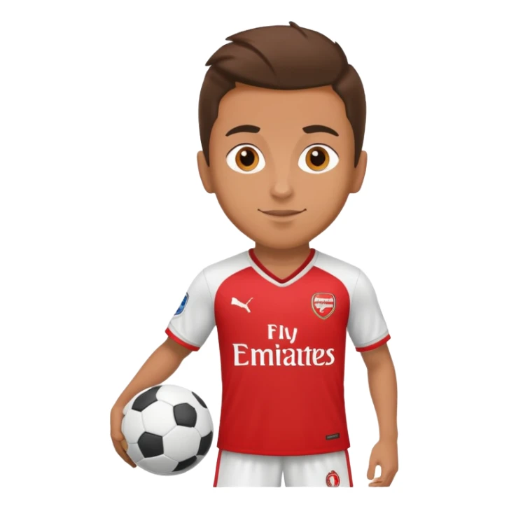 Soccer player in red Arsenal jersey sticker
