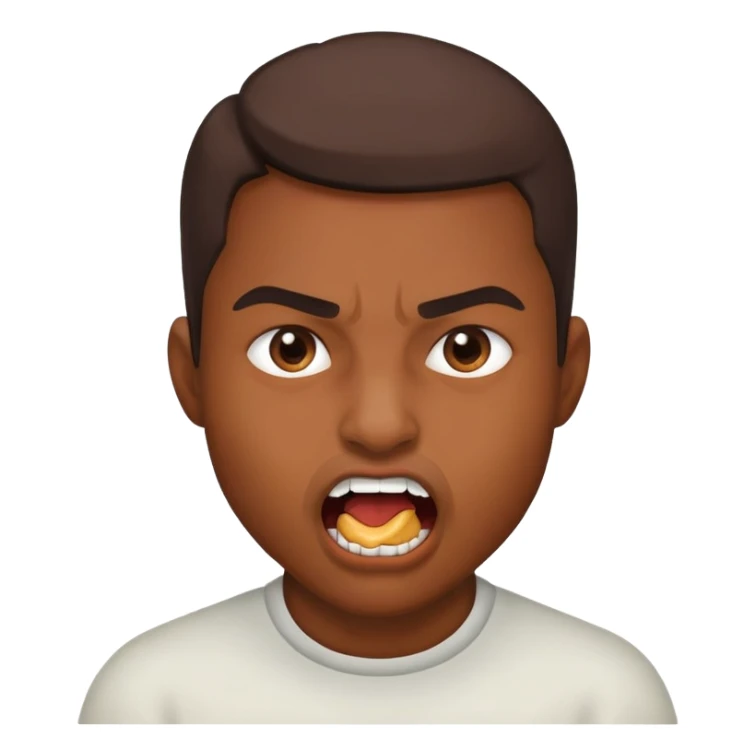 Egy fej, aki éppen meg akar harapni valamit.  sticker