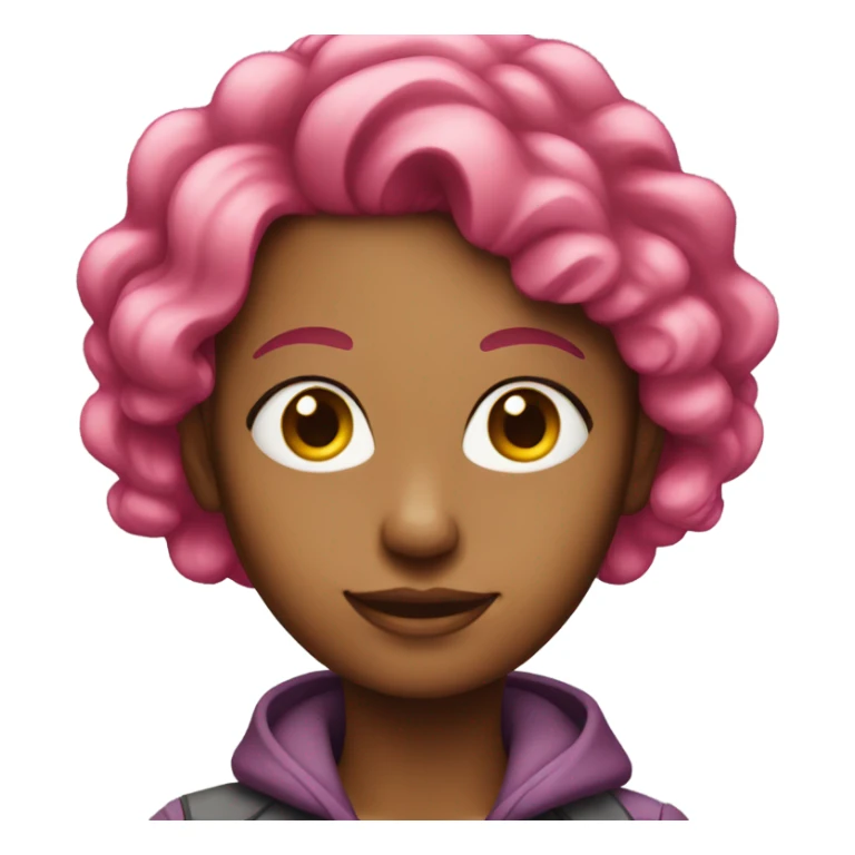 Lady with pink hair  sticker
