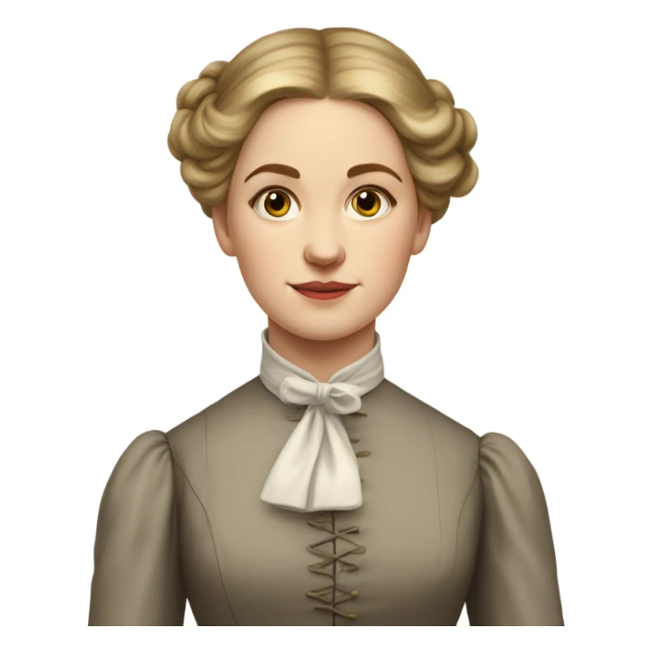 19th century young white woman sticker