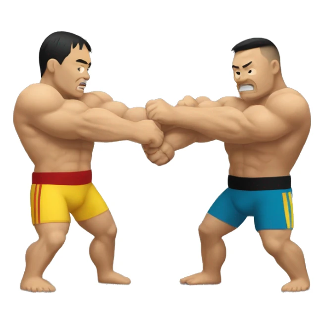 Strong Kazakh arm-wrestler sticker