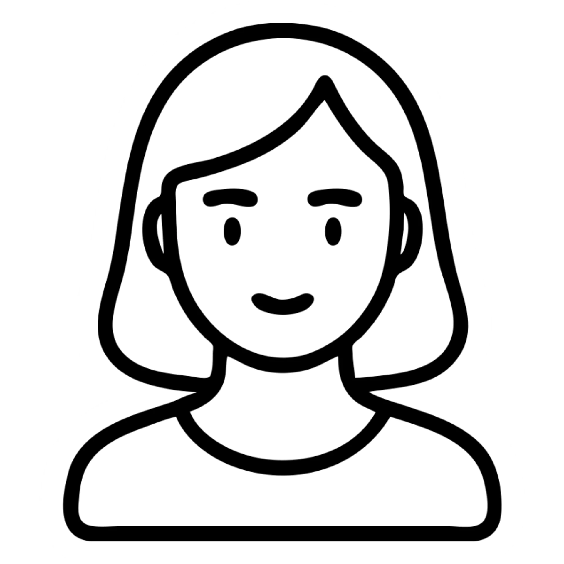 30-year-old woman, outlined icon style sticker