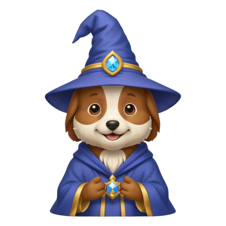 Dog wizard sticker