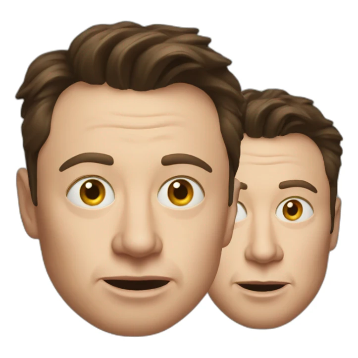 elon musk with crazy eyes sticker