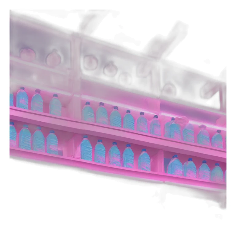 vaporwave rack with fiji water sticker