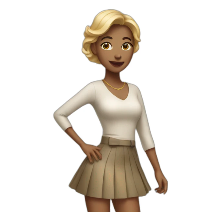 woman in skirt and high heels sticker