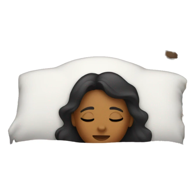 a girl sleeping in her bed with a christmas tree behind her bed sticker