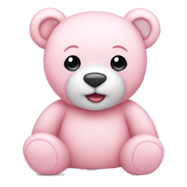 Light pink teddy bear sticker
