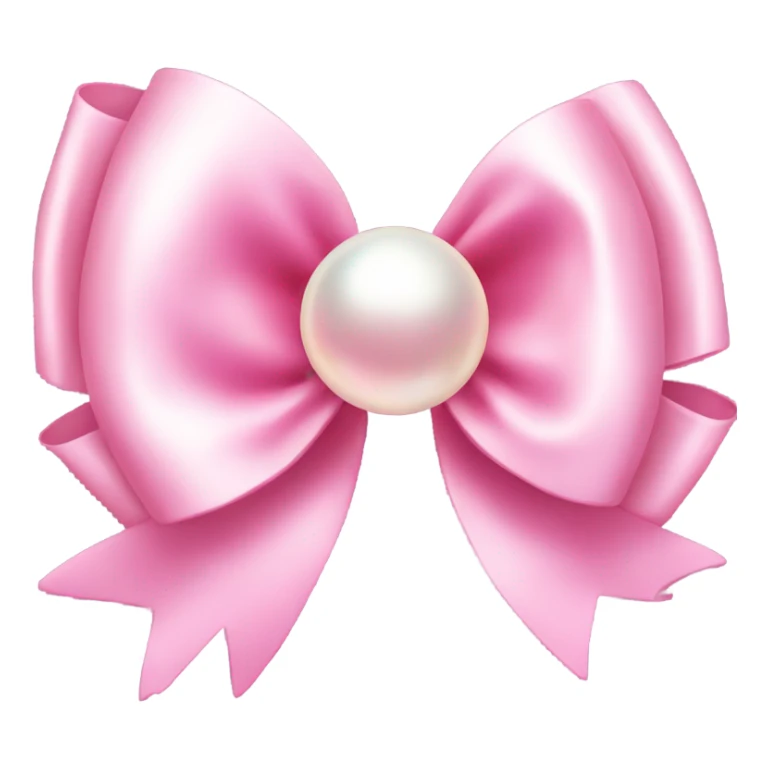coquette pink pearl bow sticker