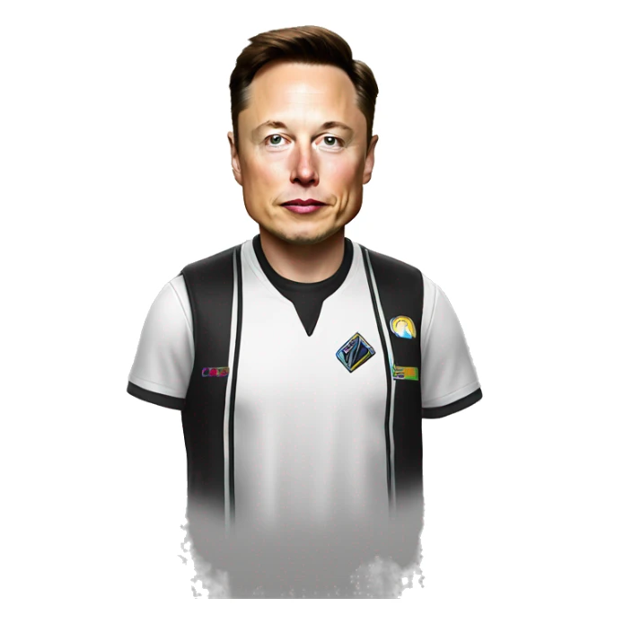 elon musk with the shirt of colo colo sticker