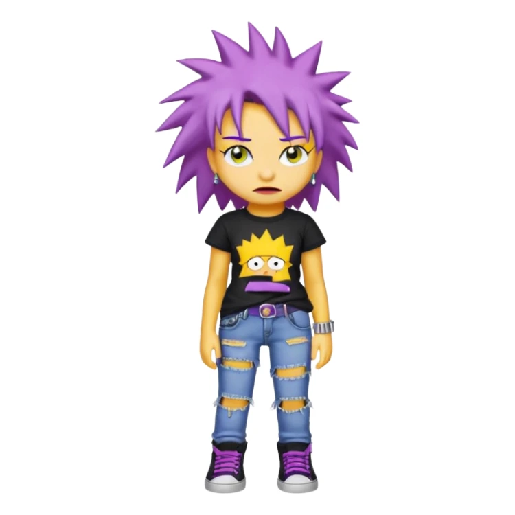 Lisa Simpsons qui est une punk sticker
