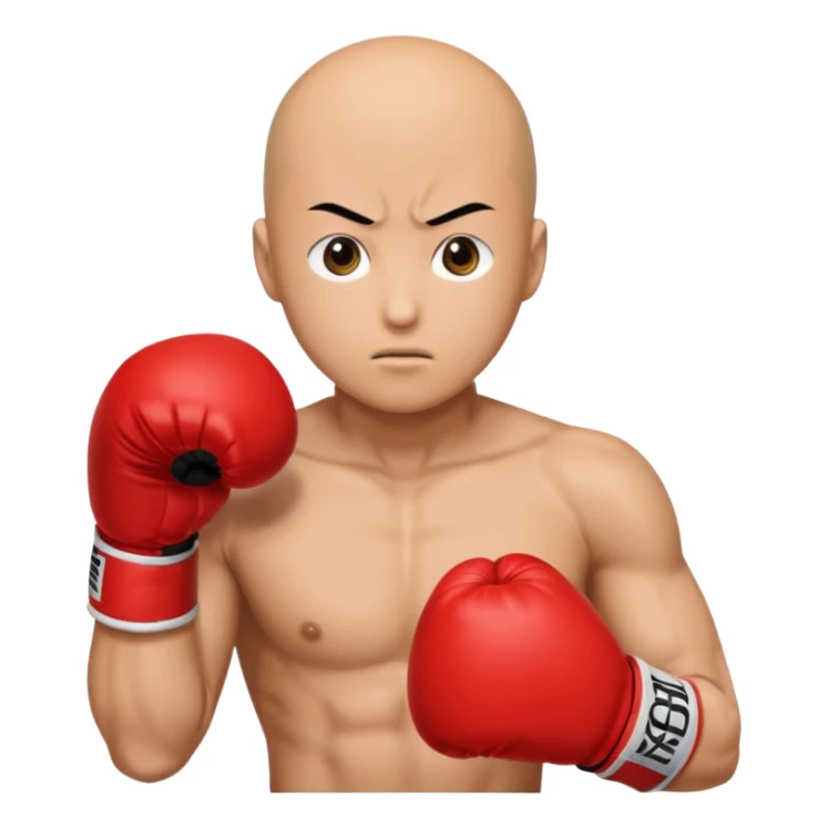 Saitama red hand punch with boxing glove sticker
