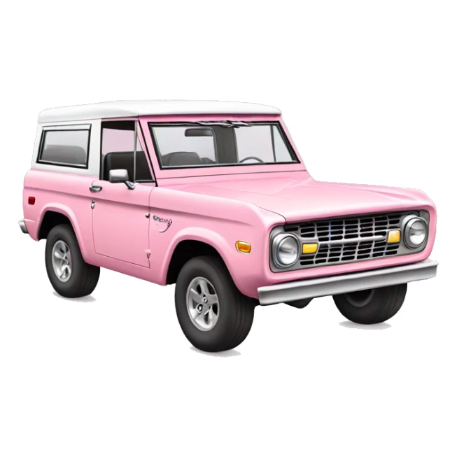 Pastel pink bronco car  sticker