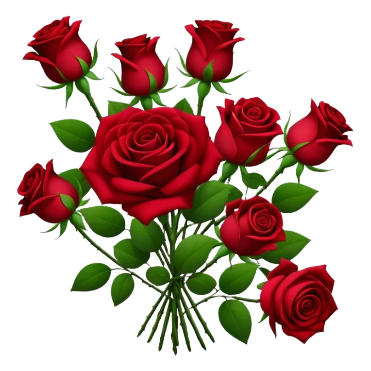 Bouquet of dark red roses sticker