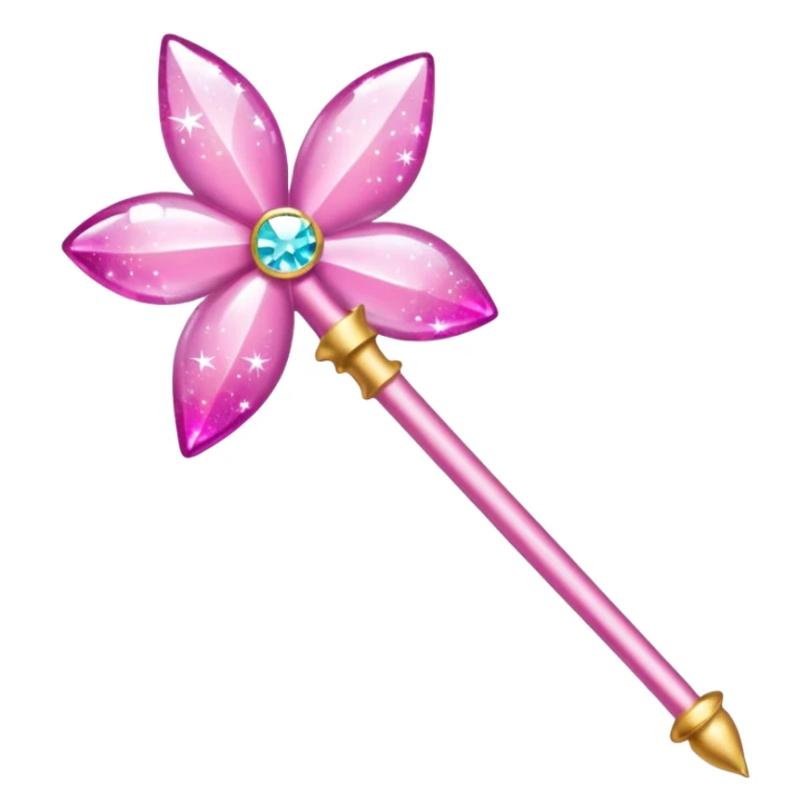 Fairy wand  pink with sparkles  sticker